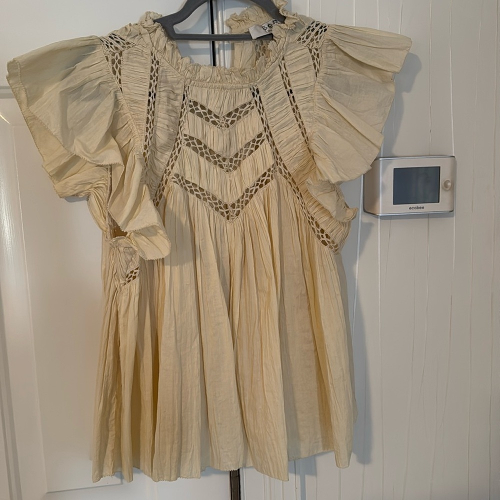 Sea Paco FlutterSleeve Top